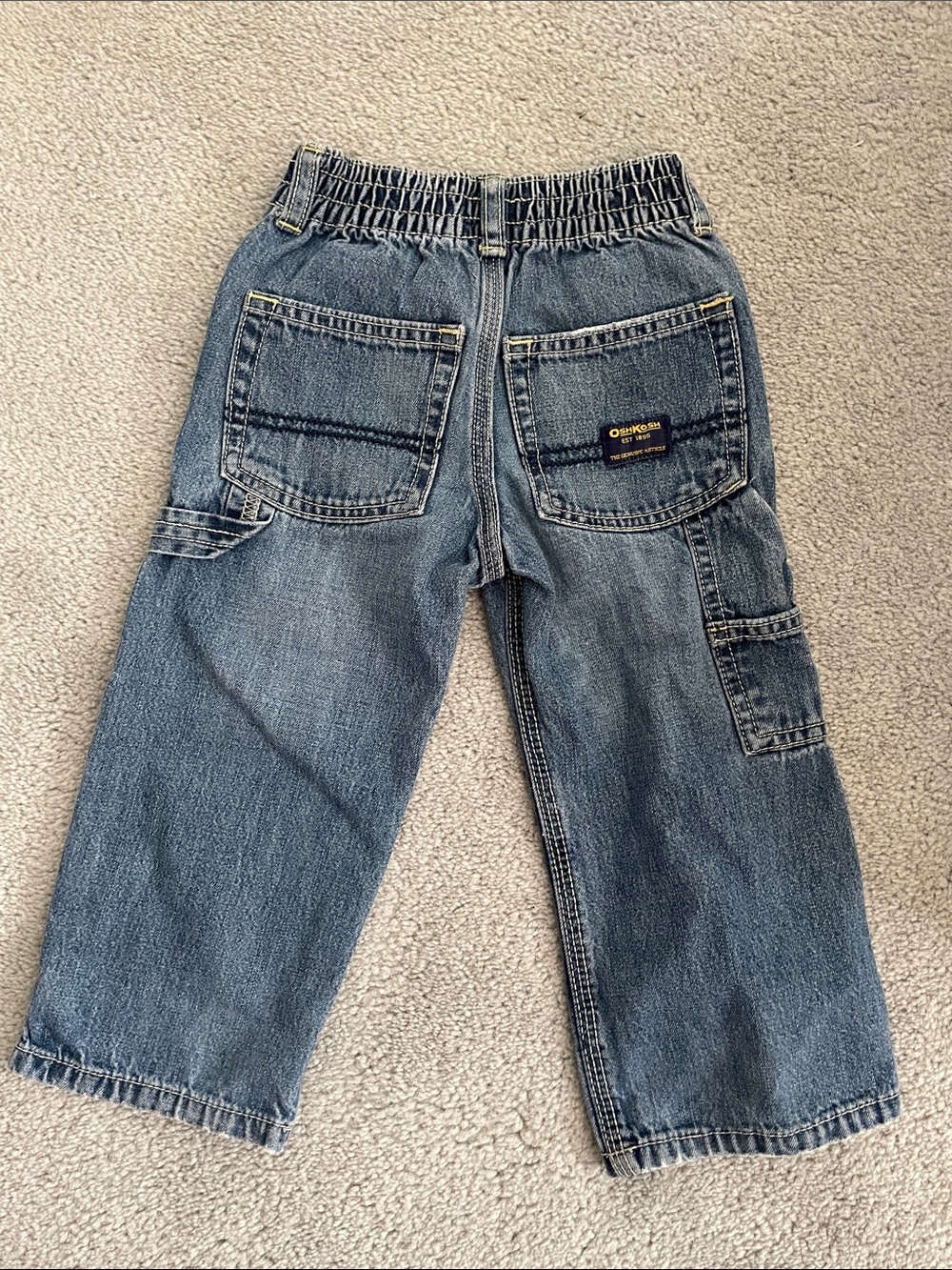Vintage OshKosh B'gosh Toddler Carpenter Jeans 2T Maple Leaf Tag
